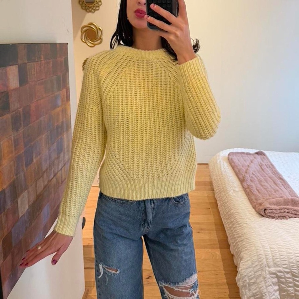 a new day Light Yellow Women's Crew Neck Sweater